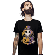 Load image into Gallery viewer, Shirts Fitted Shirts, Mens / Small / Black Spooky Jack
