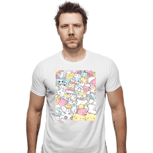 Load image into Gallery viewer, Daily_Deal_Shirts Fitted Shirts, Mens / Small / White Pastel Cats
