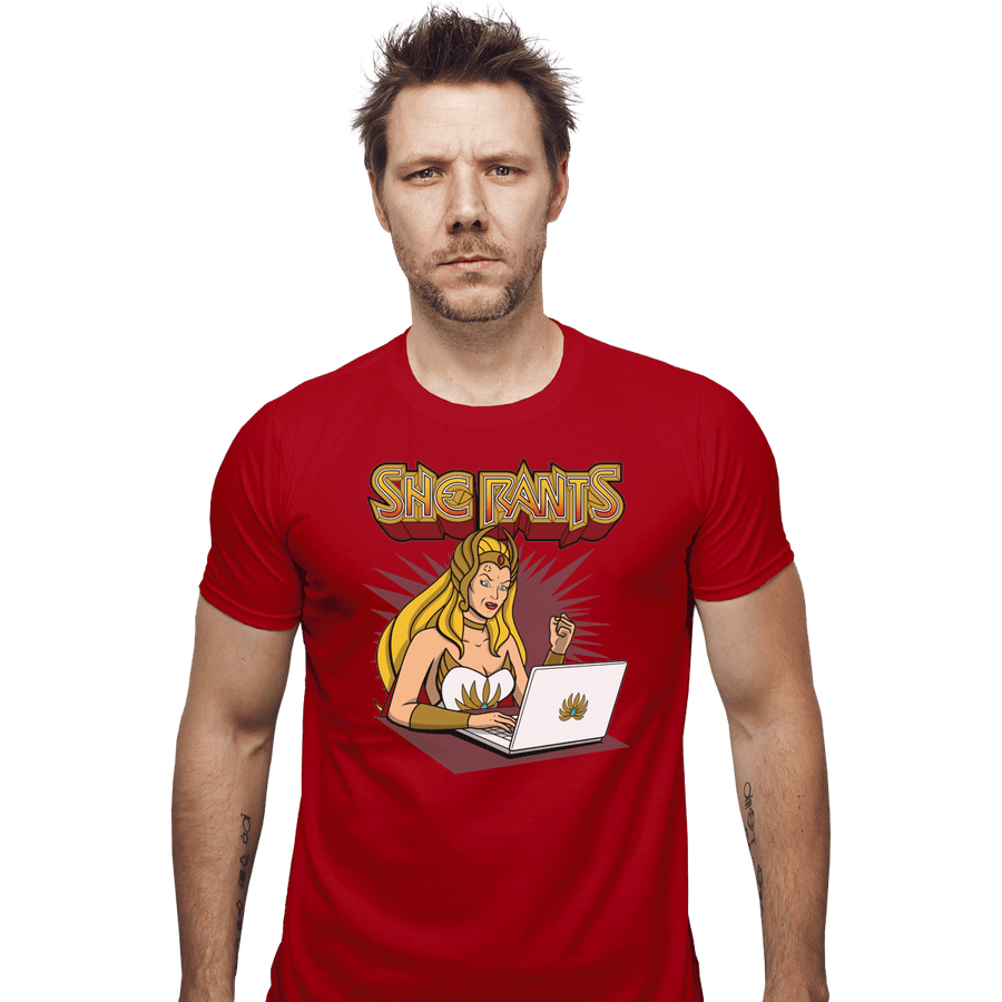 Shirts Fitted Shirts, Mens / Small / Red She Rants