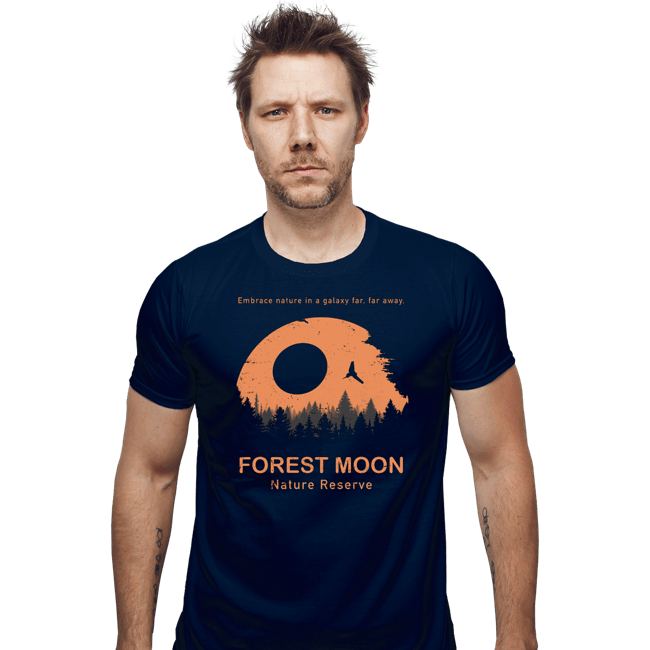 Secret_Shirts Fitted Shirts, Mens / Small / Navy Forest Moon Nature Reserve