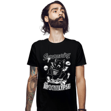 Load image into Gallery viewer, Shirts Fitted Shirts, Mens / Small / Black Apocalypse Cat
