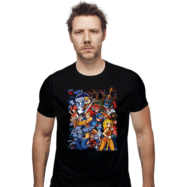 Daily_Deal_Shirts Fitted Shirts, Mens / Small / Black Thundercats VS Pilgrim
