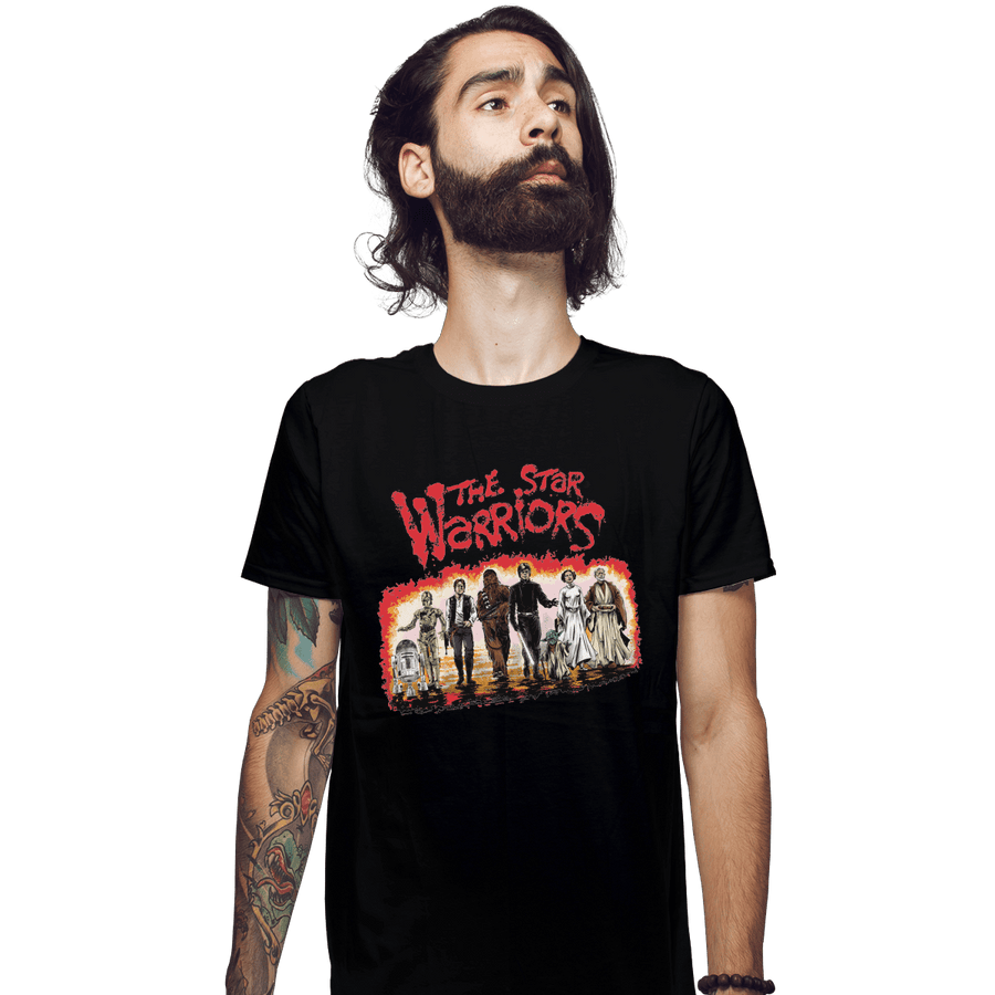 Shirts Fitted Shirts, Mens / Small / Black Star Warriors