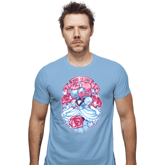 Shirts Fitted Shirts, Mens / Small / Powder Blue Made Of Love