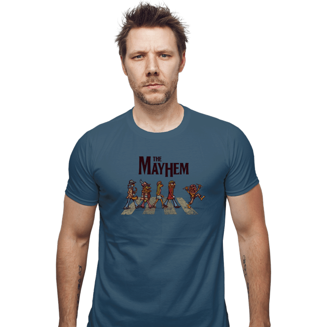 Daily_Deal_Shirts Fitted Shirts, Mens / Small / Indigo Blue The Mayhem