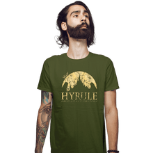 Load image into Gallery viewer, Shirts Fitted Shirts, Mens / Small / Military Green Hyrule Tourist

