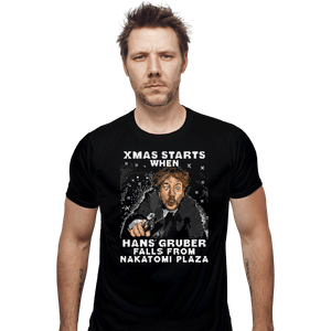 Shirts Fitted Shirts, Mens / Small / Black Hans Gruber Ugly Sweater