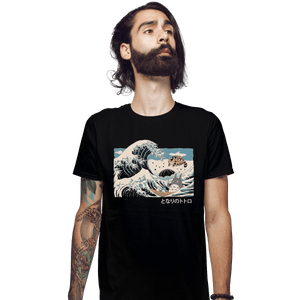Shirts Fitted Shirts, Mens / Small / Black The Great Wave Of Spirits