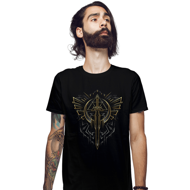 Sold_Out_Shirts Fitted Shirts, Mens / Small / Black Hero Sword