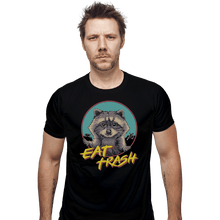 Load image into Gallery viewer, Shirts Fitted Shirts, Mens / Small / Black Eat Trash
