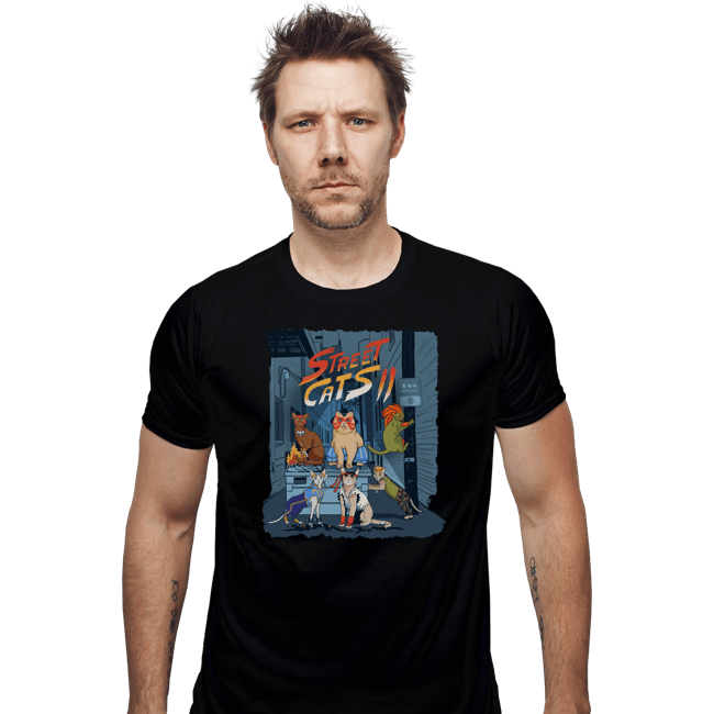 Shirts Fitted Shirts, Mens / Small / Black Street Cats II
