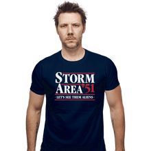 Load image into Gallery viewer, Shirts Fitted Shirts, Mens / Small / Navy Storm Area 51
