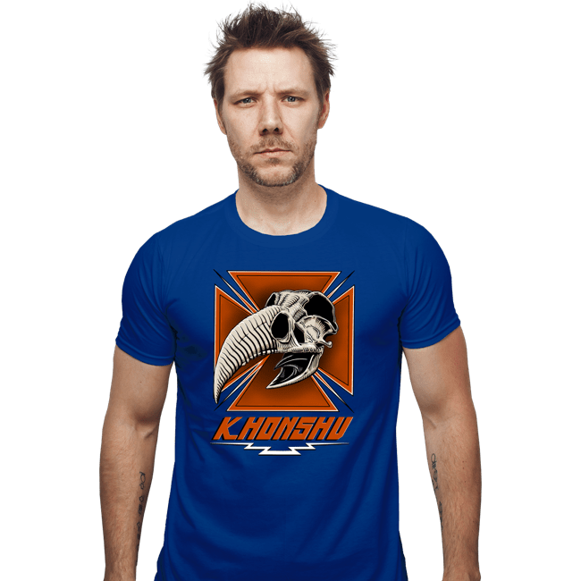 Daily_Deal_Shirts Fitted Shirts, Mens / Small / Royal Blue Konshu Skull