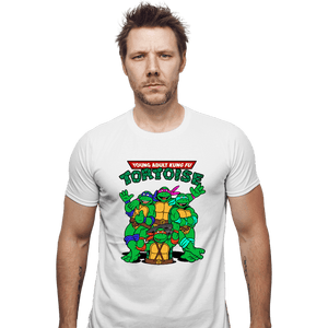 Secret_Shirts Fitted Shirts, Mens / Small / White Kung Fu Tortoise