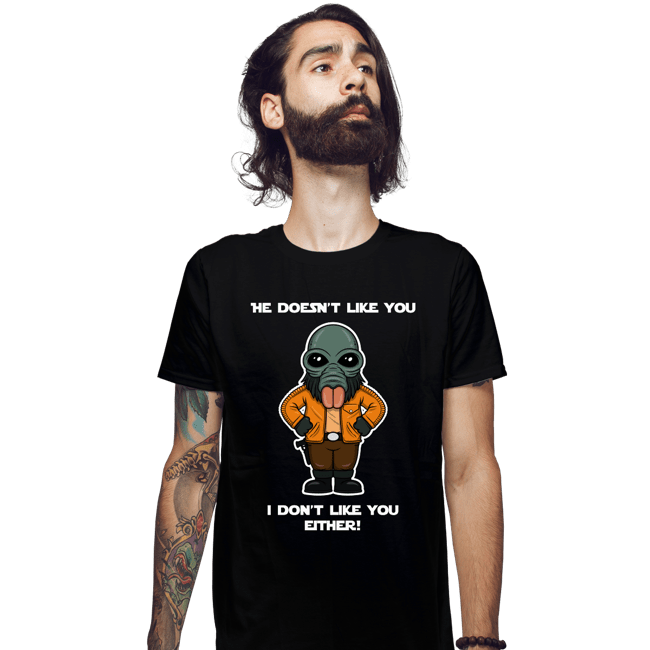 Daily_Deal_Shirts Fitted Shirts, Mens / Small / Black He Doesn't Like You