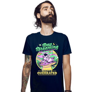 Secret_Shirts Fitted Shirts, Mens / Small / Navy Day Dreaming Astronaut