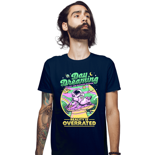 Secret_Shirts Fitted Shirts, Mens / Small / Navy Day Dreaming Astronaut