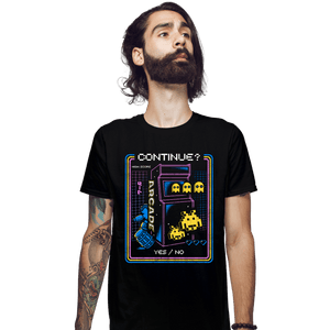 Shirts Fitted Shirts, Mens / Small / Black Retro Arcade