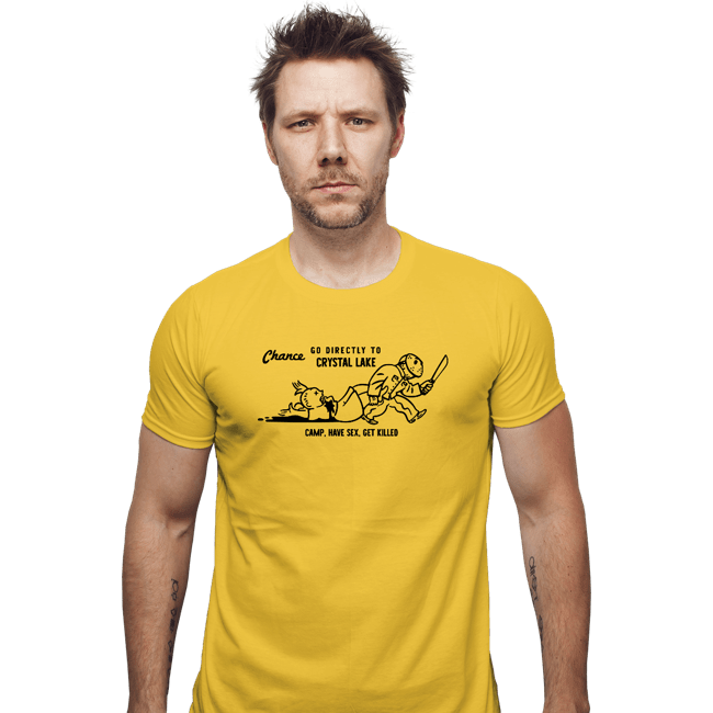 Daily_Deal_Shirts Fitted Shirts, Mens / Small / Daisy Go To Camp Crystal Lake