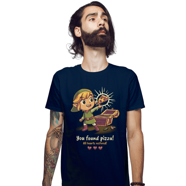 Daily_Deal_Shirts Fitted Shirts, Mens / Small / Navy Legendary Pizza