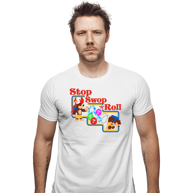 Shirts Fitted Shirts, Mens / Small / White Stop Swop 'N' Roll