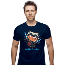 Load image into Gallery viewer, Shirts Fitted Shirts, Mens / Small / Navy Hello Ahsoka
