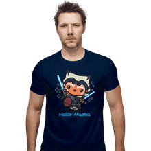 Load image into Gallery viewer, Shirts Fitted Shirts, Mens / Small / Navy Hello Ahsoka
