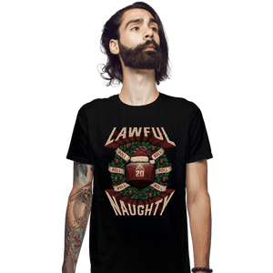 Shirts Fitted Shirts, Mens / Small / Black Lawful Naughty Christmas