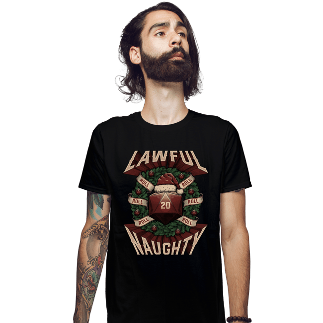 Shirts Fitted Shirts, Mens / Small / Black Lawful Naughty Christmas