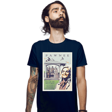 Load image into Gallery viewer, Shirts Fitted Shirts, Mens / Small / Navy Explore Pawnee

