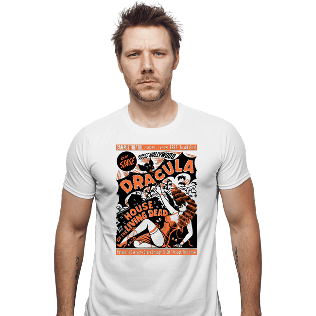 Secret_Shirts Fitted Shirts, Mens / Small / White Dracula On Stage