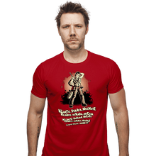 Load image into Gallery viewer, Shirts Fitted Shirts, Mens / Small / Red Klaatu Barada Nikto
