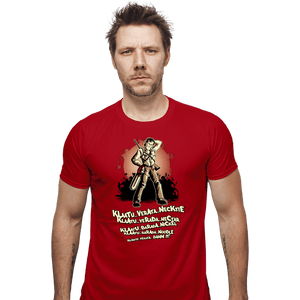 Shirts Fitted Shirts, Mens / Small / Red Klaatu Barada Nikto