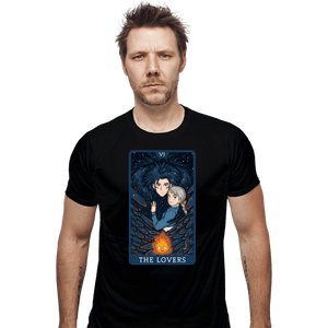 Daily_Deal_Shirts Fitted Shirts, Mens / Small / Black Tarot Ghibli The Lovers