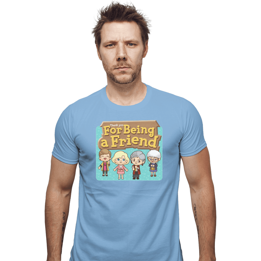 Shirts Fitted Shirts, Mens / Small / Powder Blue Thank You For Being A Friend