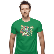 Load image into Gallery viewer, Shirts Fitted Shirts, Mens / Small / Irish Green Let&#39;s Roll Link
