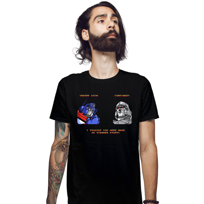 Daily_Deal_Shirts Fitted Shirts, Mens / Small / Black Cybertron Fighter