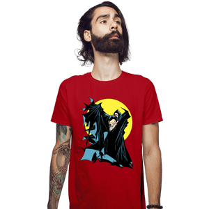 Secret_Shirts Fitted Shirts, Mens / Small / Red Pick Up The Phone Comic Cover