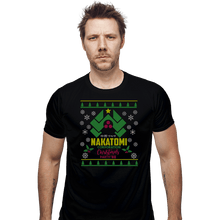 Load image into Gallery viewer, Daily_Deal_Shirts Fitted Shirts, Mens / Small / Black Nakatomi Party Sweater &#39;88

