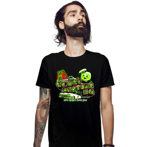 Secret_Shirts Fitted Shirts, Mens / Small / Black Greetings From Ghost HQ