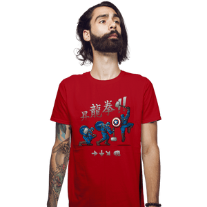 Secret_Shirts Fitted Shirts, Mens / Small / Red Captain Shoryuken!