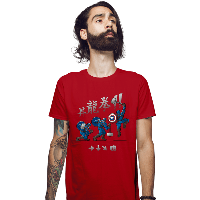 Secret_Shirts Fitted Shirts, Mens / Small / Red Captain Shoryuken!