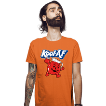 Load image into Gallery viewer, Shirts Fitted Shirts, Mens / Small / Orange Kool AF Man
