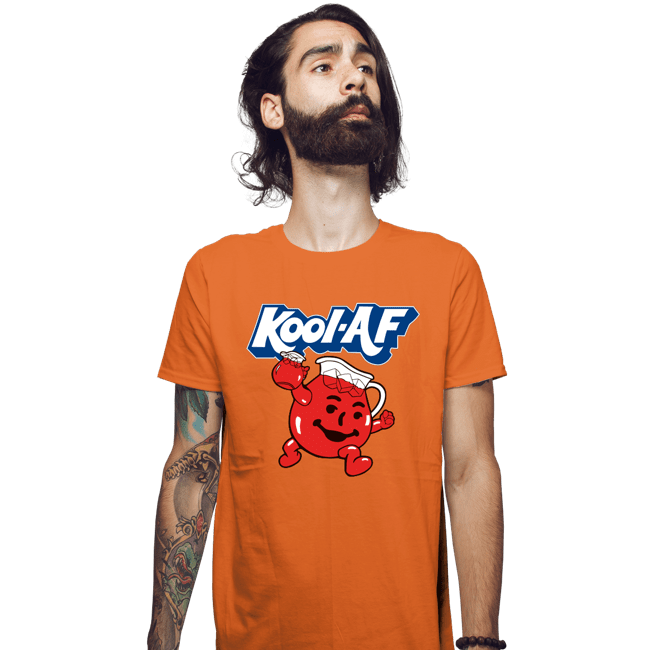 Shirts Fitted Shirts, Mens / Small / Orange Kool AF Man