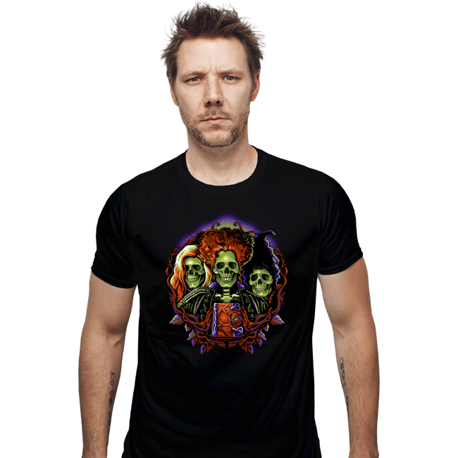 Daily_Deal_Shirts Fitted Shirts, Mens / Small / Black Sinister Sisters