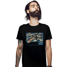 Load image into Gallery viewer, Shirts Fitted Shirts, Mens / Small / Black Rebel Star Fighter
