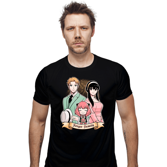 Daily_Deal_Shirts Fitted Shirts, Mens / Small / Black Spy Family Portrait