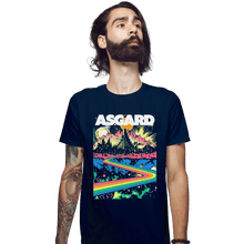 Load image into Gallery viewer, Shirts Fitted Shirts, Mens / Small / Navy Visit Asgard
