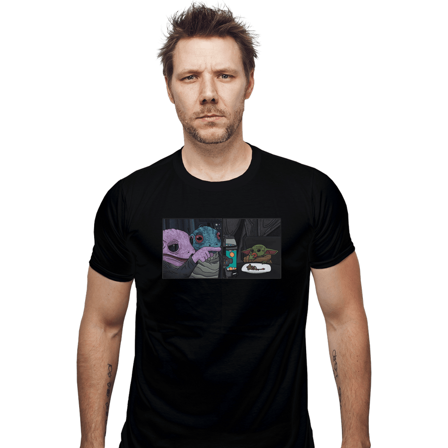 Secret_Shirts Fitted Shirts, Mens / Small / Black Frog Yelling At Child