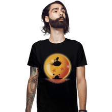 Load image into Gallery viewer, Shirts Fitted Shirts, Mens / Small / Black Goku on Sunset

